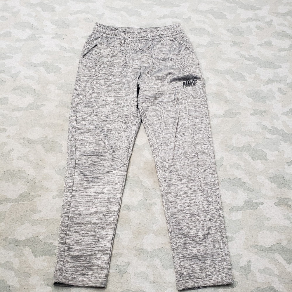 Nike Pants Youth XL Gray‎ Dri-Fit Pockets Drawstring Gym Running Outdoors Fleece